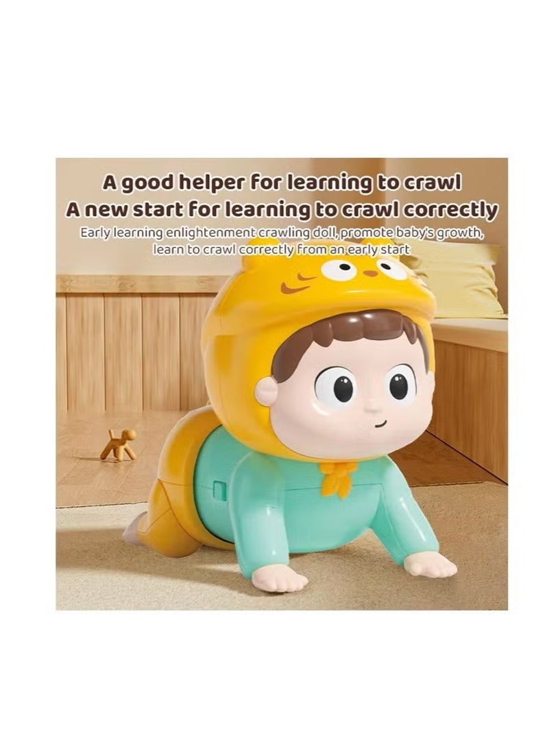 Baby Crawling Toy Electric Baby Music Toy with Music and Light Educational Toy for Baby's Crawling and Head Lifting Infant Tummy Time Toy Sensory Development Toy Fun Crawling Doll Enhance Cognitive Skills and Motor Coordination Crawling Toy  Ideal Gift for 0-3-6 7 8 9 10 12-18 Month - Image 5